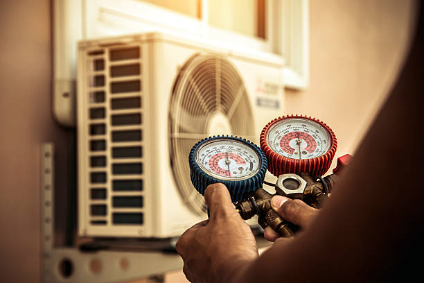 Professional Hvac technician working in Seville, OH